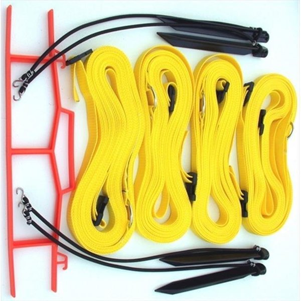 Home Court Home Court M817AYS 8 Meter Yellow 1-inch Adjustable Web Courtlines M817AYS